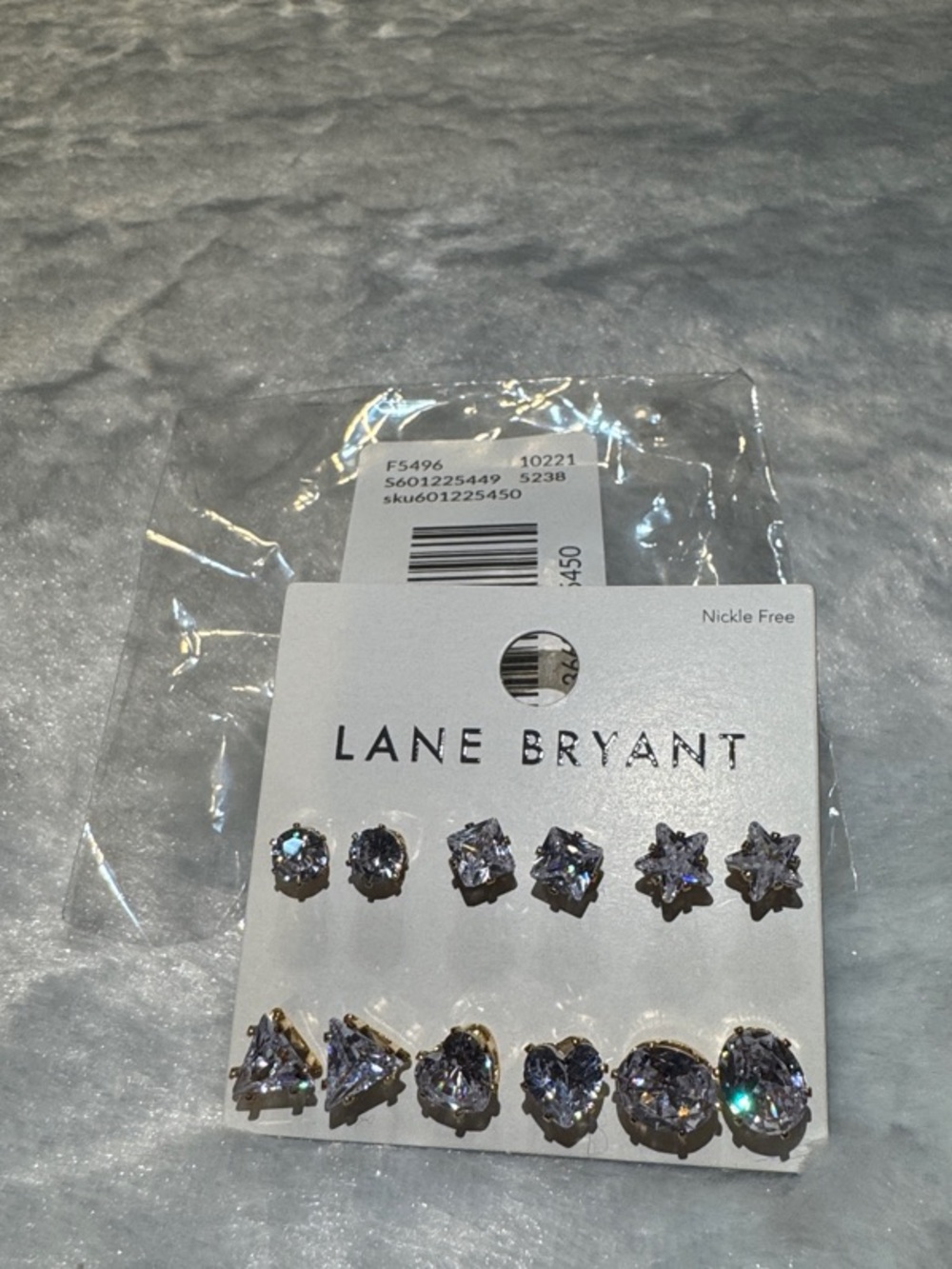 Lane Bryant Clear Crystal Stud Earring Set